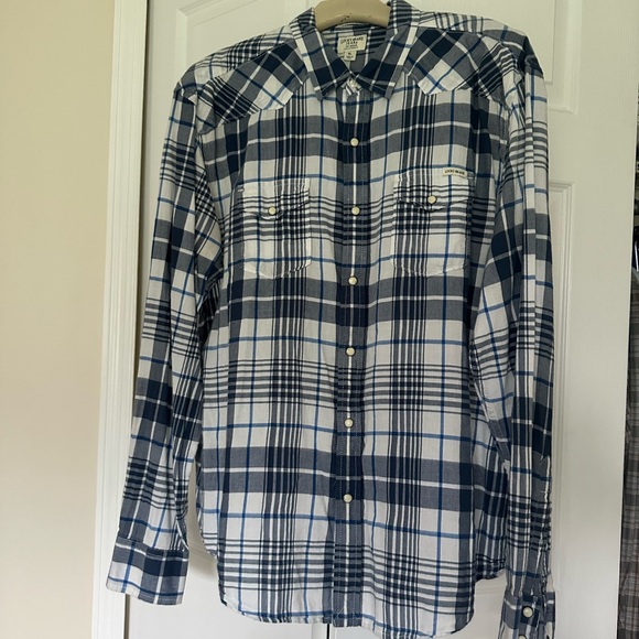 Lucky Brand Other - Lucky Brand Mens Western Pearl Snap Plaid Long Sleeve Shirt Size XL